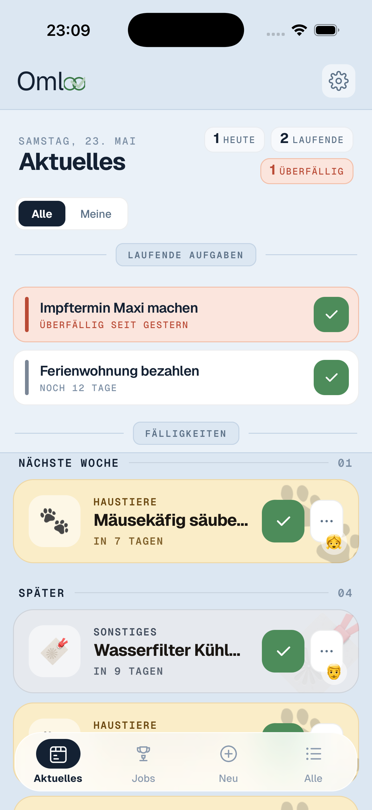 Omloo — Aktuelles