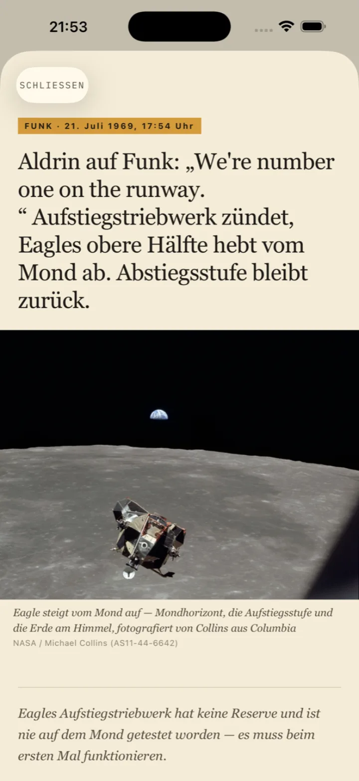 Pastbeep — Detailansicht mit Hintergrund und Quellen